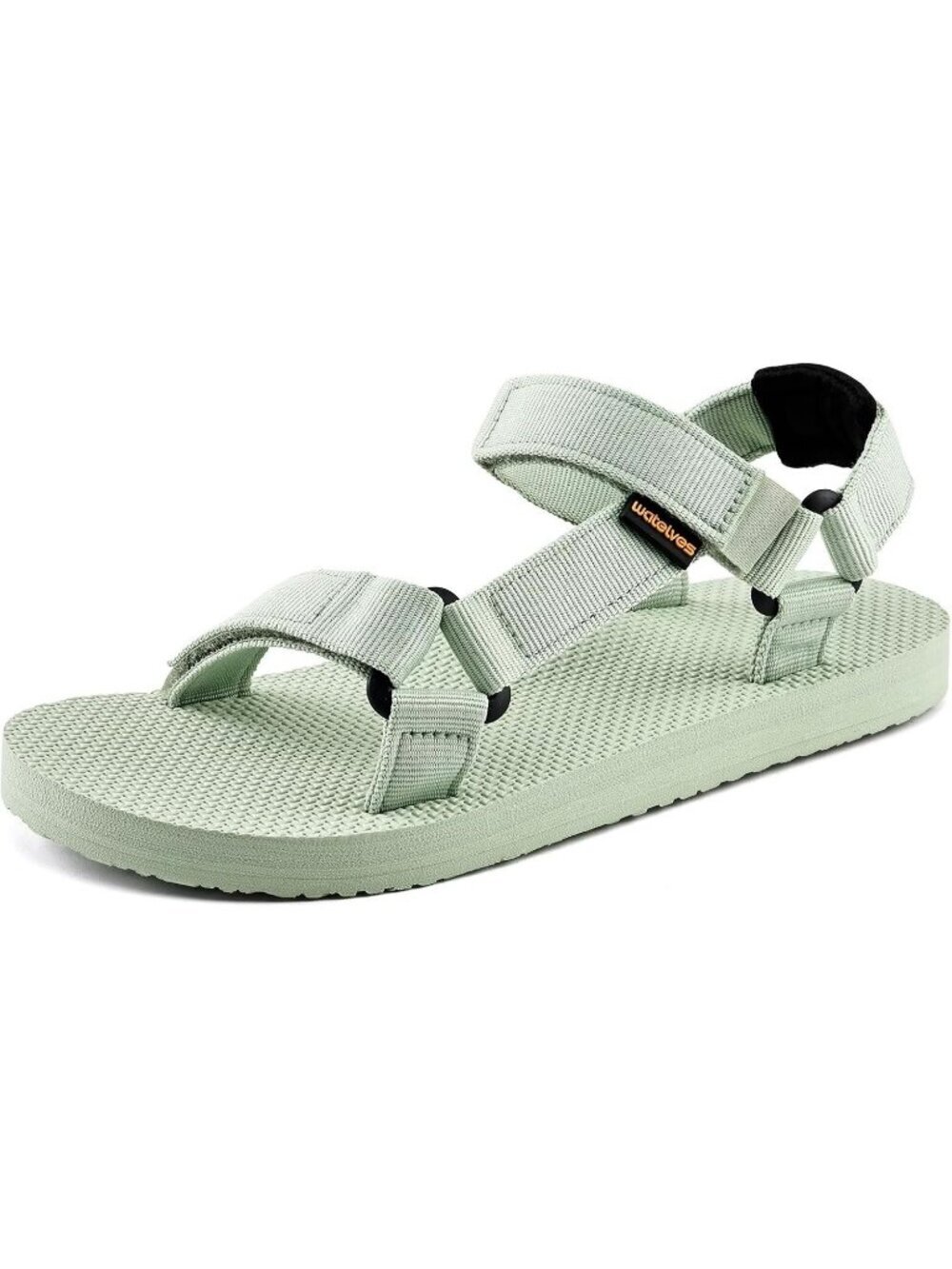 Women's Grass Green Arch Support Webbing Outdoor Beach Hiking Sport Sandal Shoes